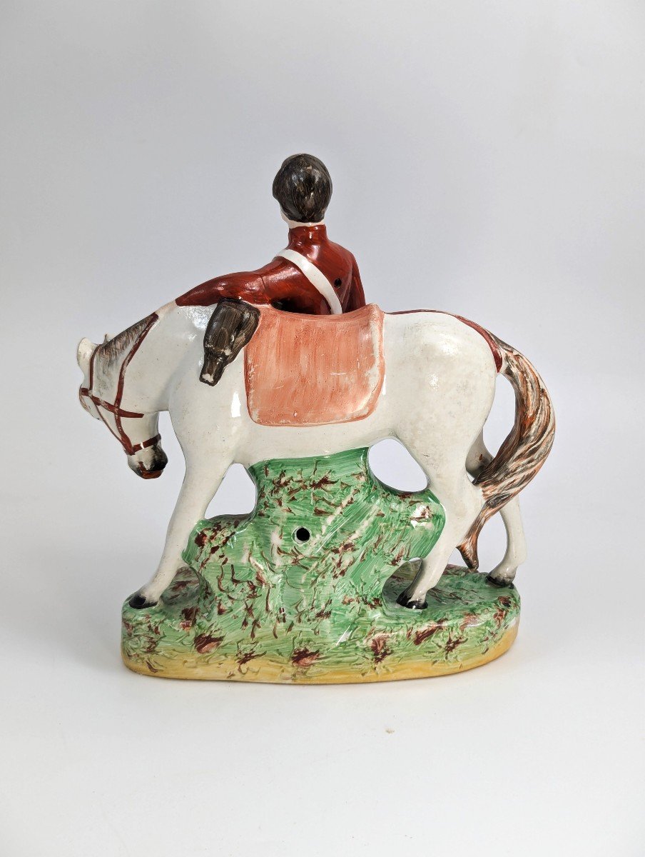 Staffordshire Pottery Figurine Of General Napier With Horse, Thomas Parr, C. 1860-photo-4