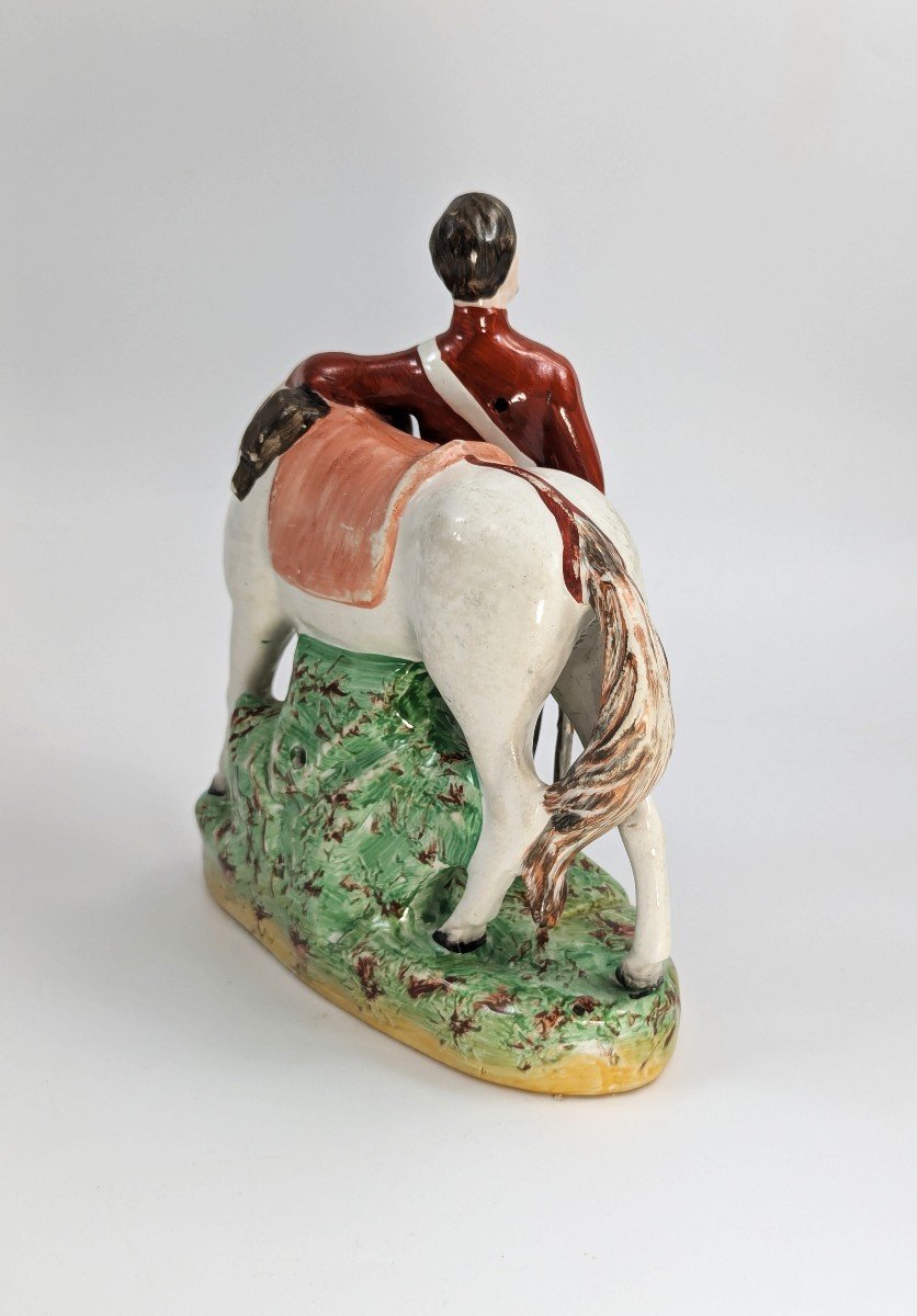 Staffordshire Pottery Figurine Of General Napier With Horse, Thomas Parr, C. 1860-photo-1