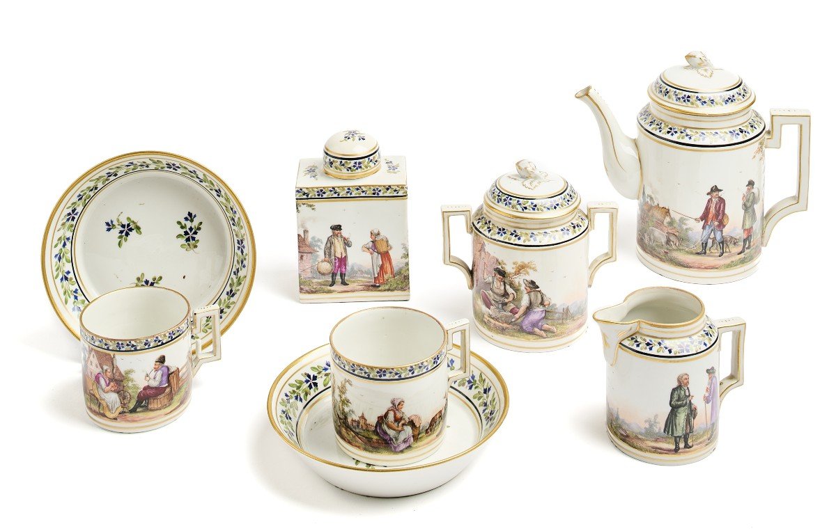 A Russian Tea  Set, Imperial Porcelain Manufactory, St. Petersburg, Catherine  The Great