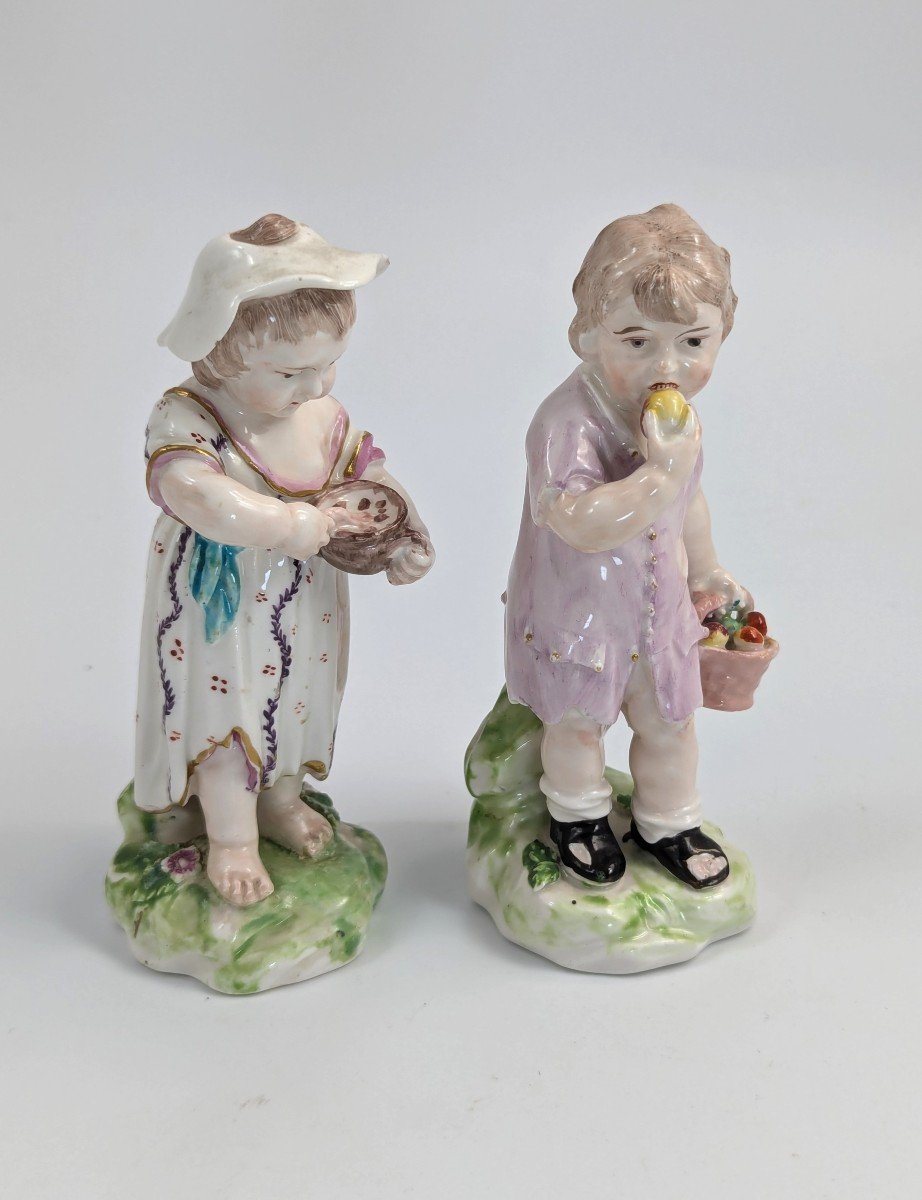 Antique Derby Figurines ‘poor Children’, 1760-photo-1