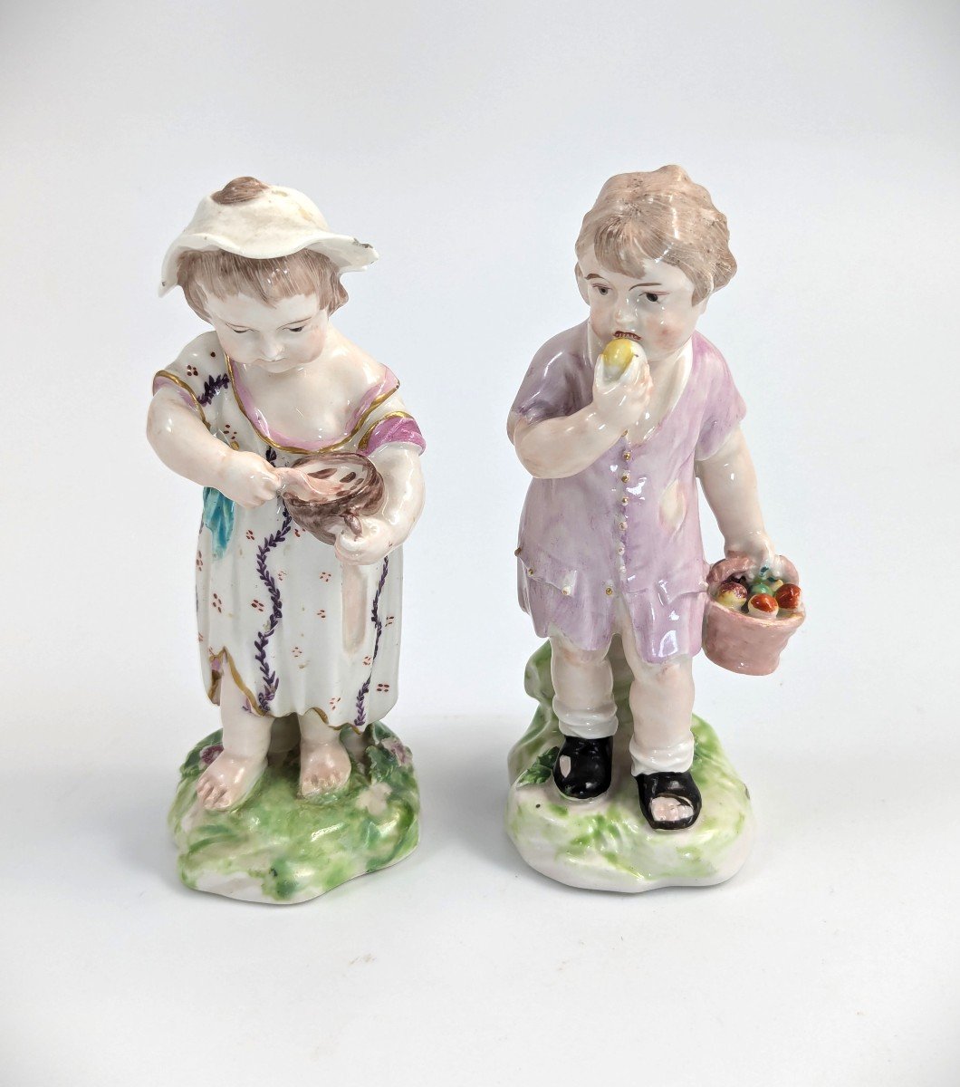 Antique Derby Figurines ‘poor Children’, 1760