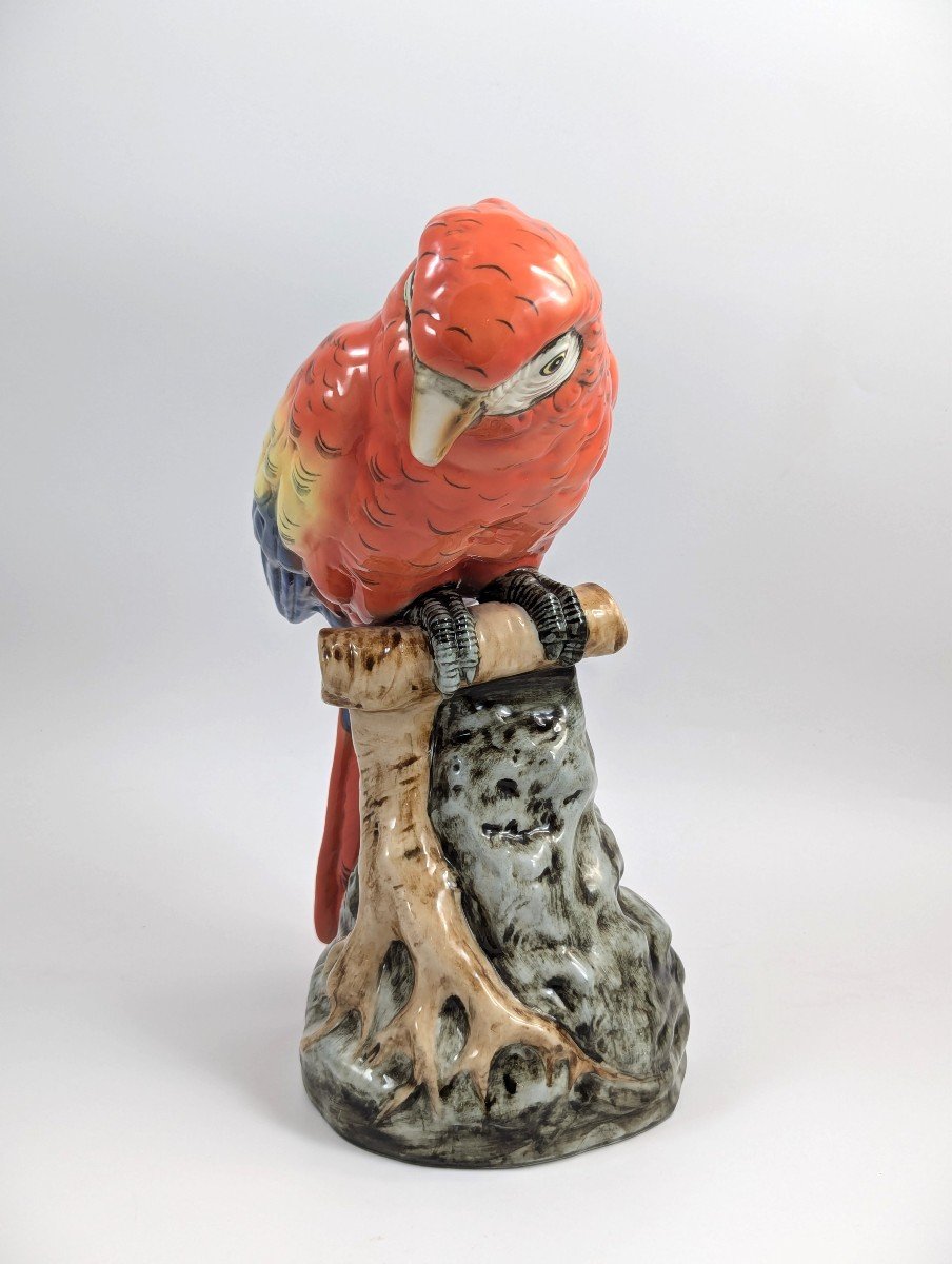 Royal Dux Figurine Parrot, Bohemia, Czech Republic-photo-2