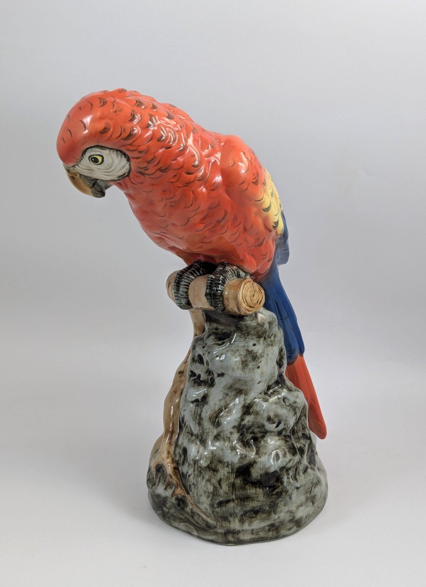 Royal Dux Figurine Parrot, Bohemia, Czech Republic-photo-3