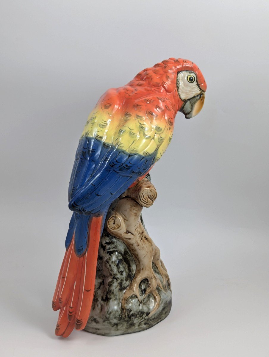 Royal Dux Figurine Parrot, Bohemia, Czech Republic-photo-2