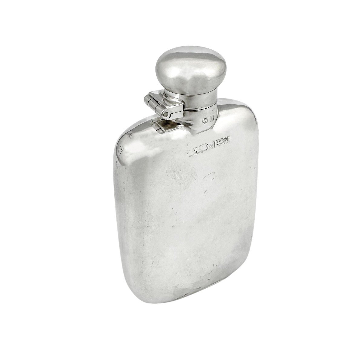 Sterling Silver Miniature Whisky Hip Flask 60 Ml / 2 Oz