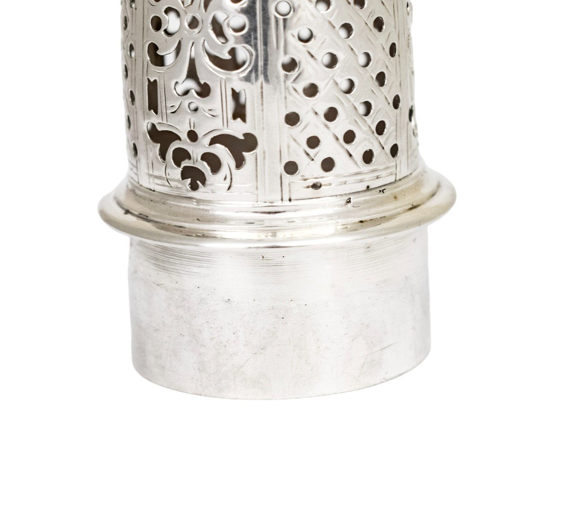 George II Large Sterling Silver Pepper Pot / Sugar Sifter, Samuel Wood, 1740, 173 G-photo-5