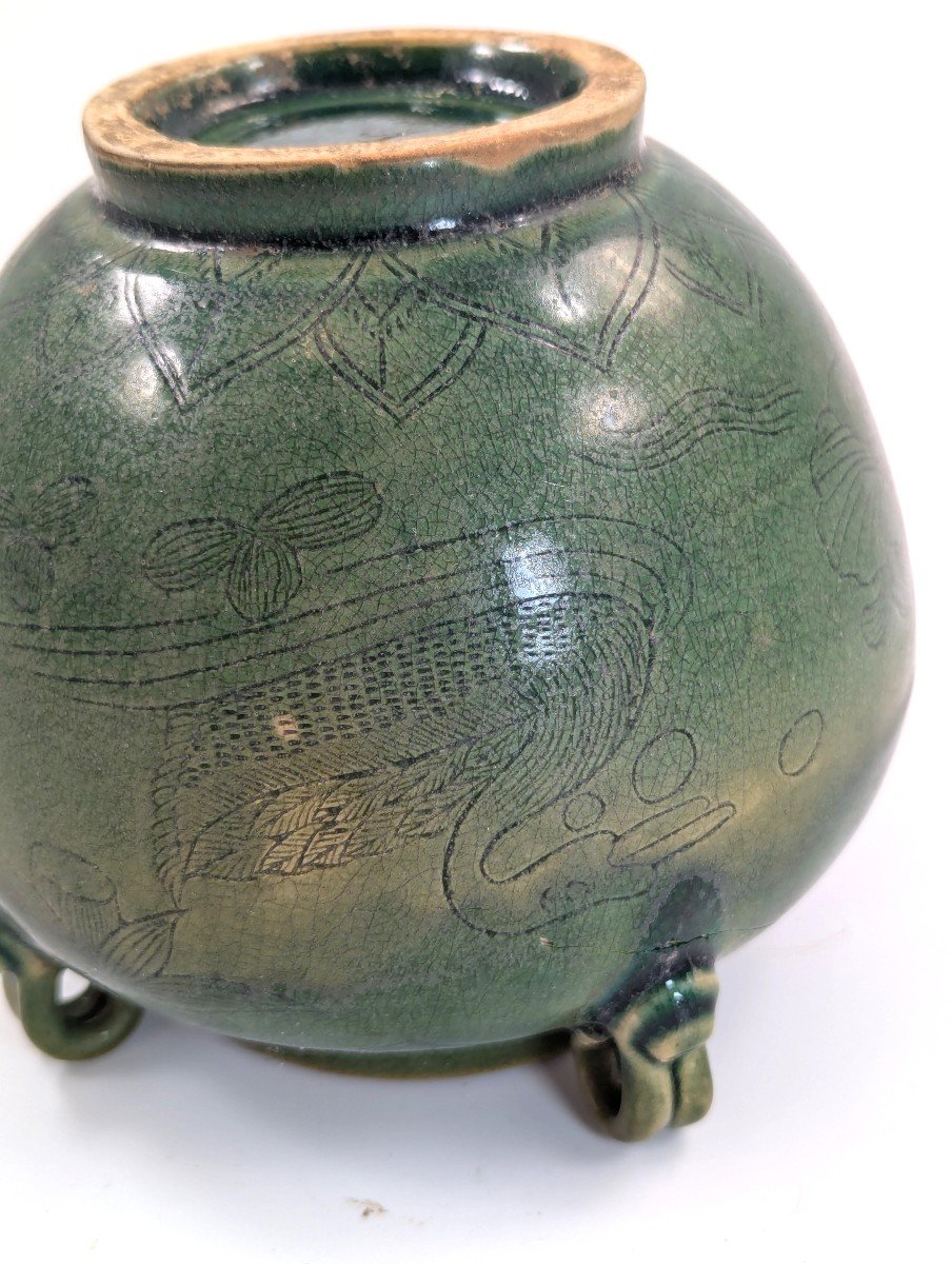 Antique Chinese Green Celadon Jar, Song Dynasty.-photo-5