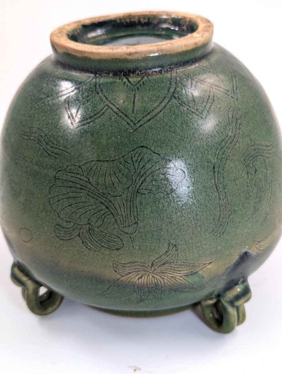 Antique Chinese Green Celadon Jar, Song Dynasty.-photo-6