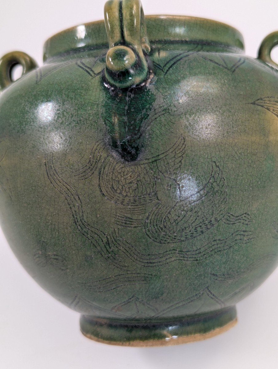 Antique Chinese Green Celadon Jar, Song Dynasty.-photo-7