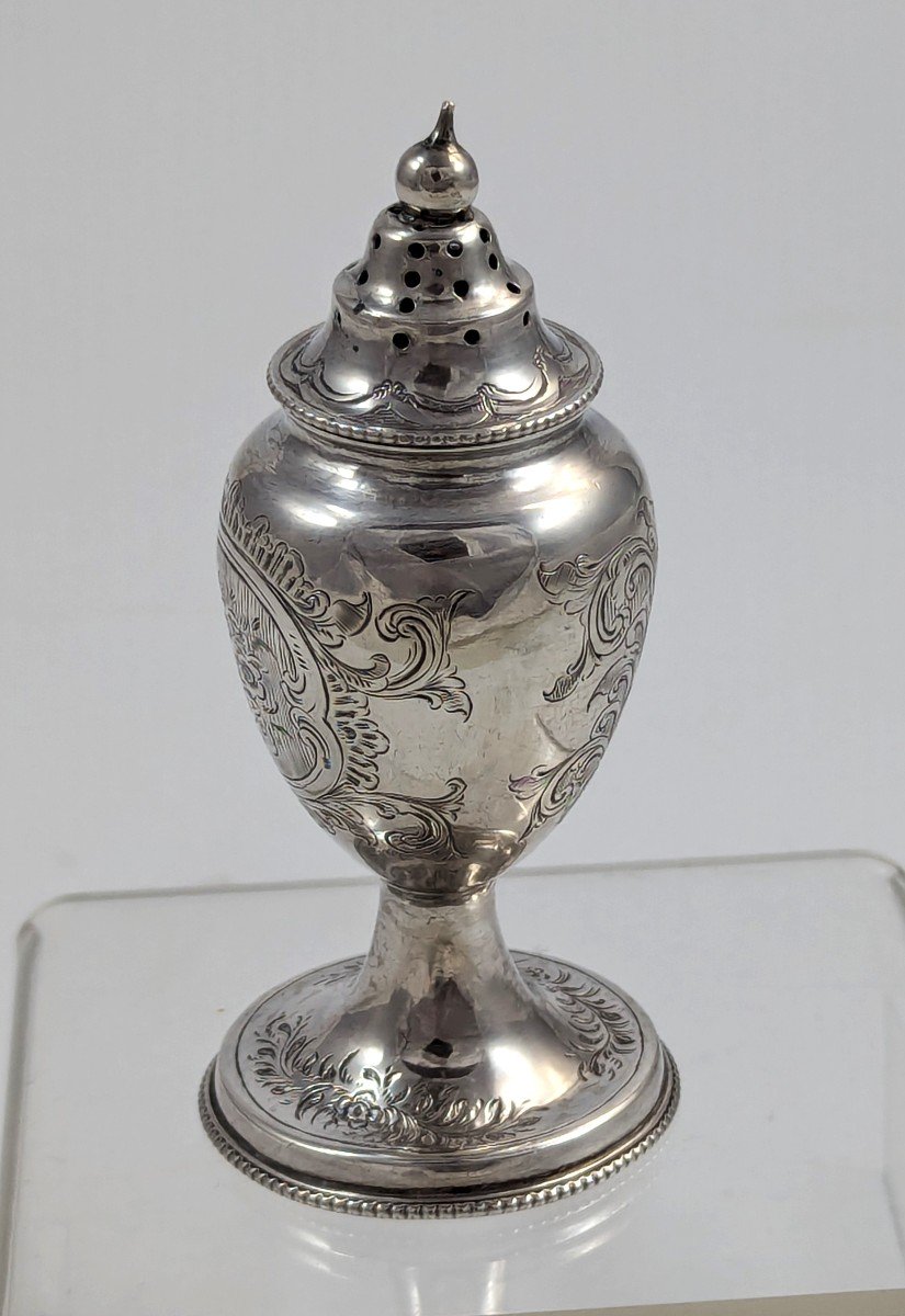 Victorian Silver Sugar Shaker/sifter, Birmingham, 1857-photo-2