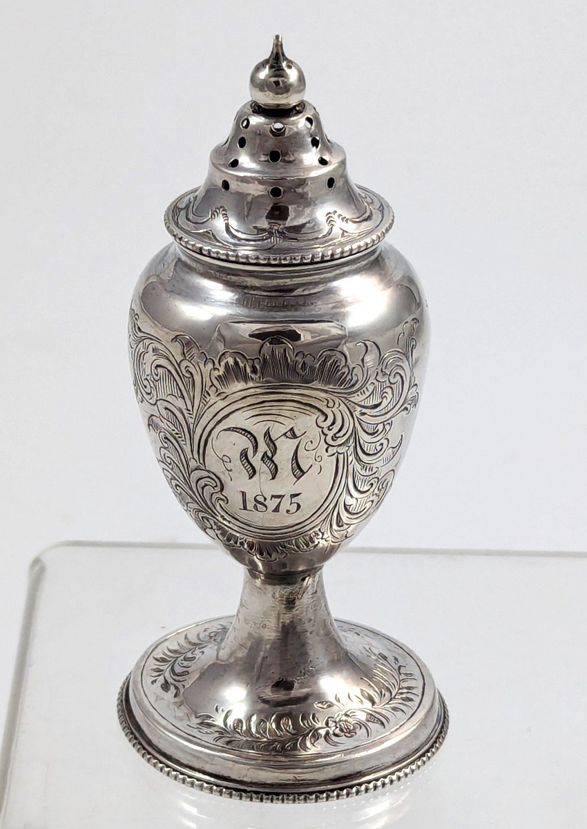 Victorian Silver Sugar Shaker/sifter, Birmingham, 1857-photo-3