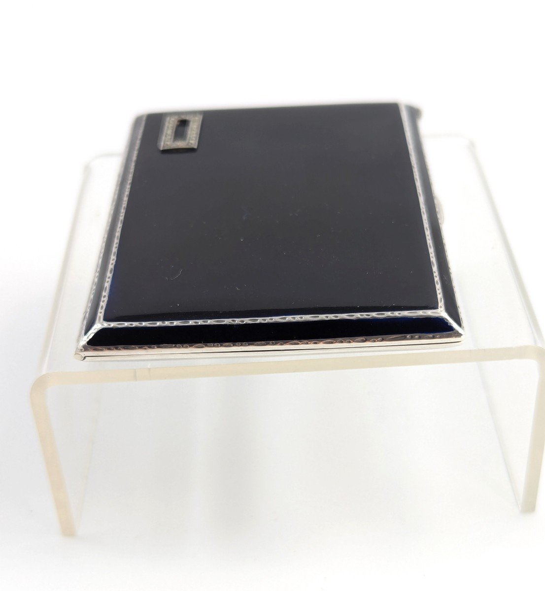 Sterling Silver Black Enamel Cigarette Case, London, 1932.-photo-4