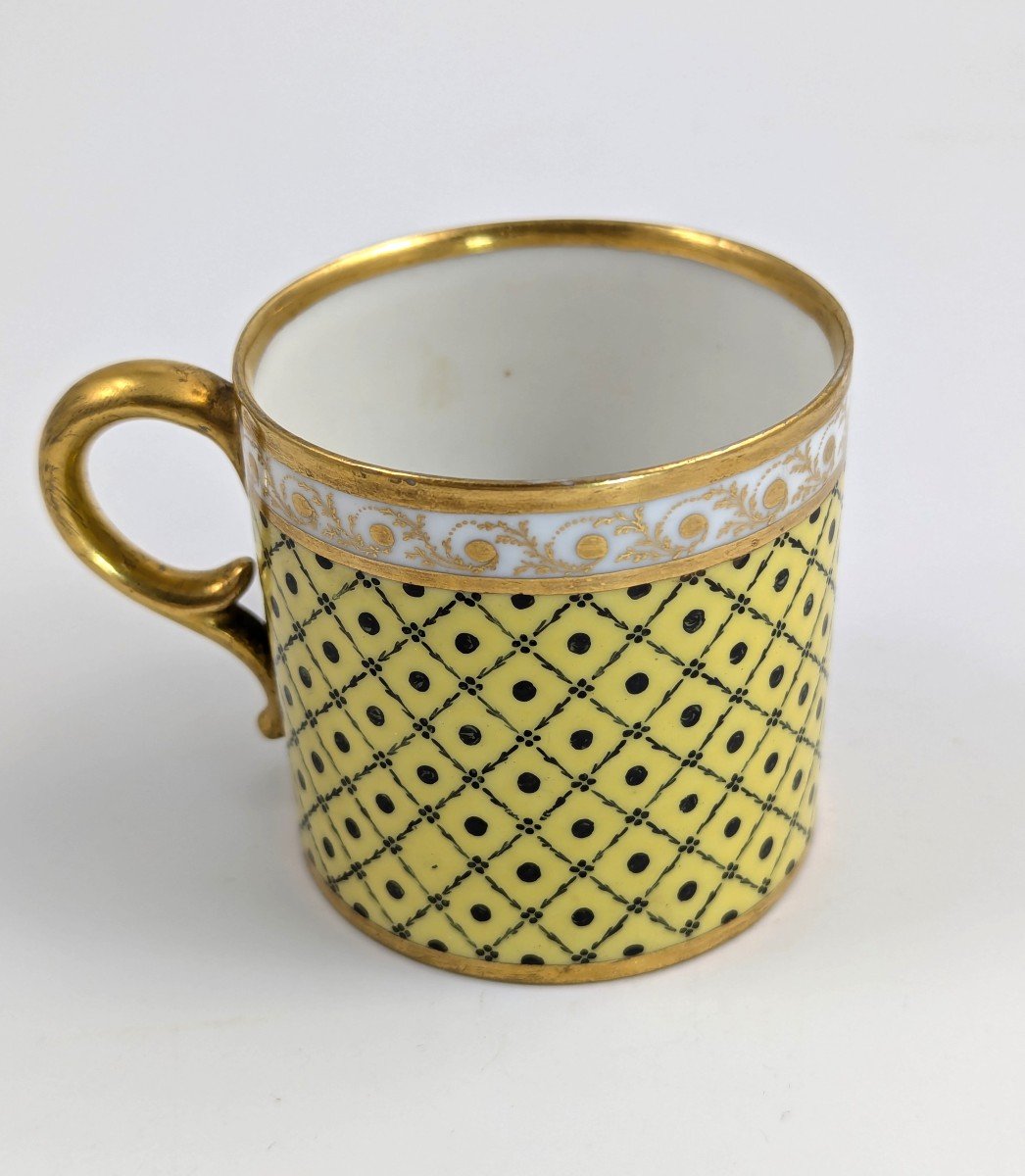 Tasse Et Soucoupe Antiques En Porcelaine, Dihl Et Guérhard, France, Vers 1790-photo-2