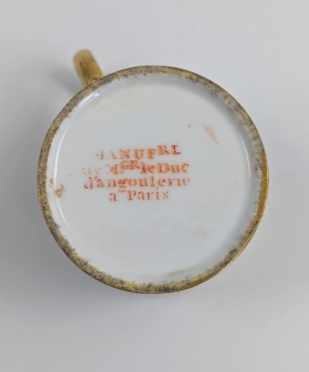 Tasse Et Soucoupe Antiques En Porcelaine, Dihl Et Guérhard, France, Vers 1790-photo-7