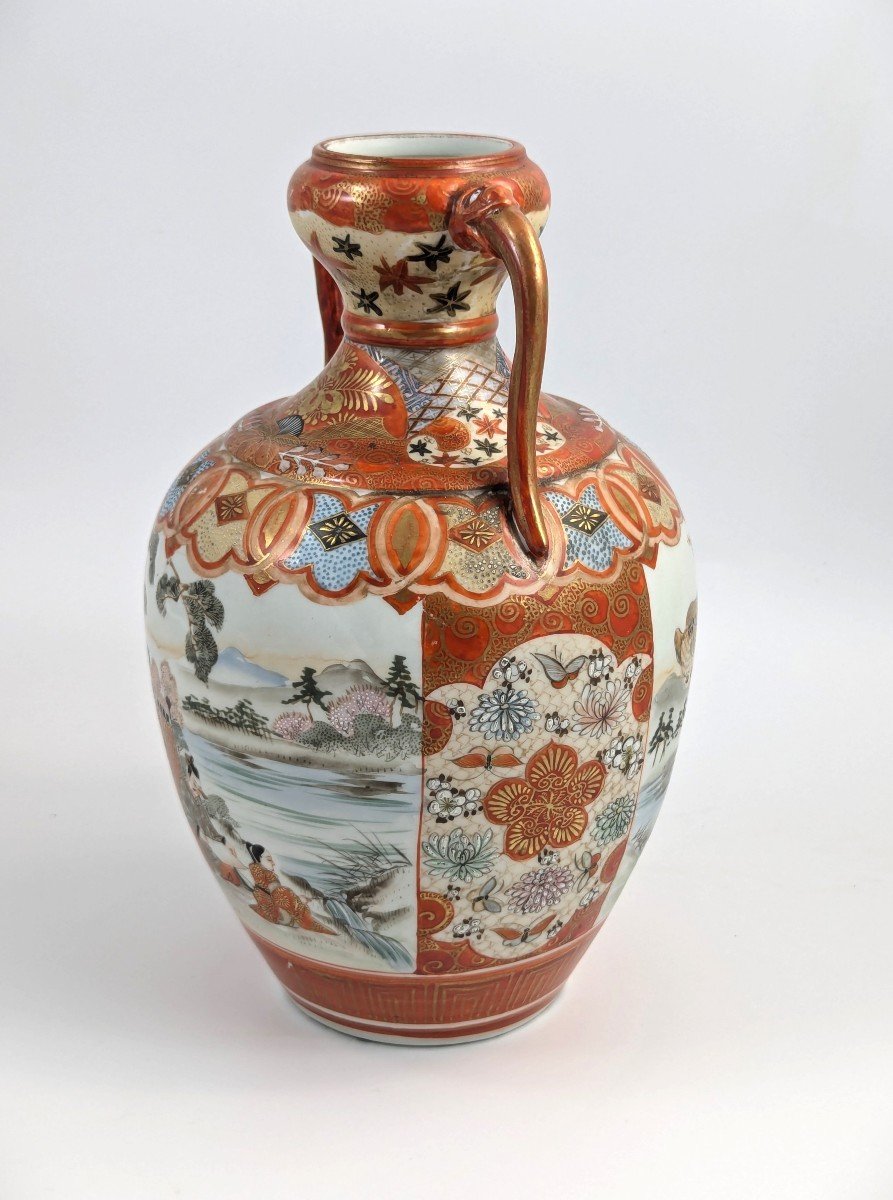 Vase En Porcelaine De Kutani, Japon, Période Meiji, XIXe Siècle.-photo-2