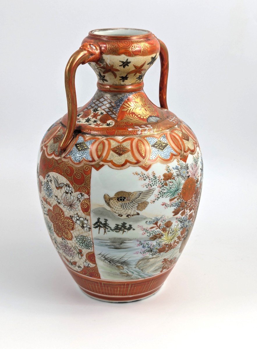 Vase En Porcelaine De Kutani, Japon, Période Meiji, XIXe Siècle.-photo-3