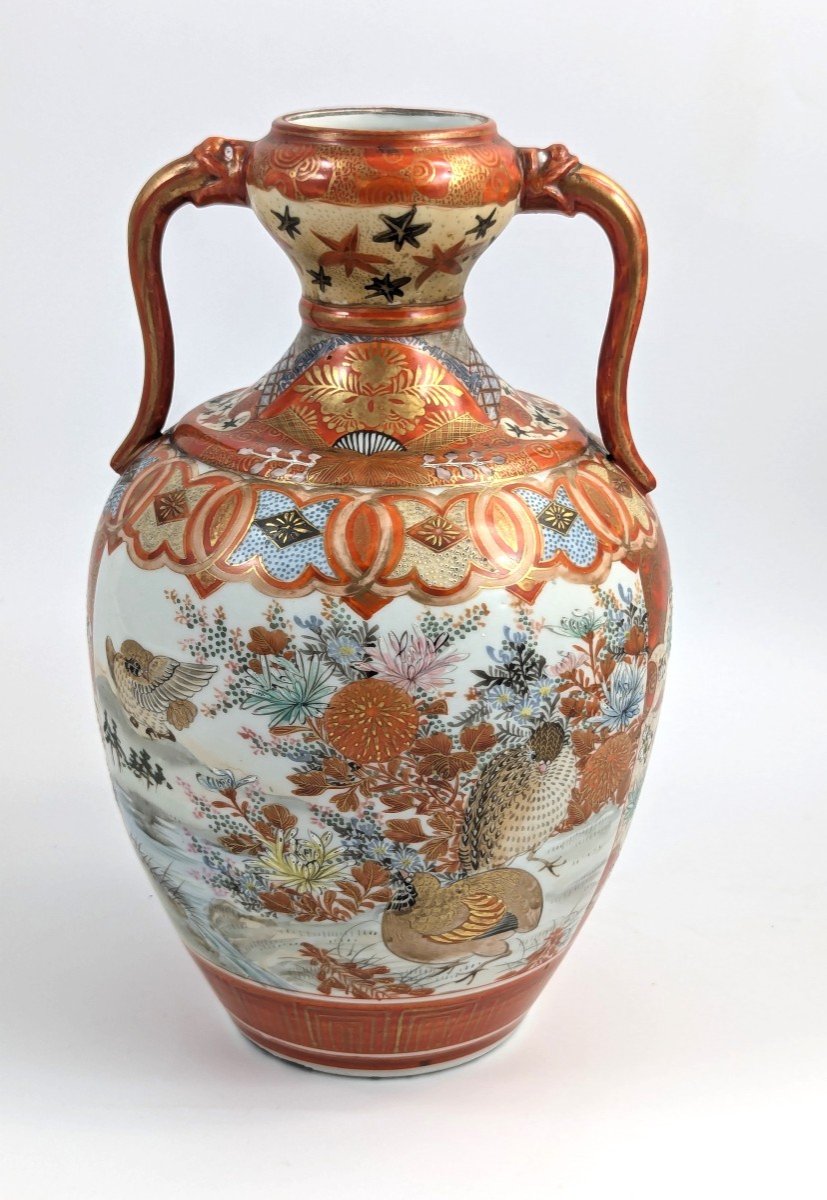 Vase En Porcelaine De Kutani, Japon, Période Meiji, XIXe Siècle.-photo-4