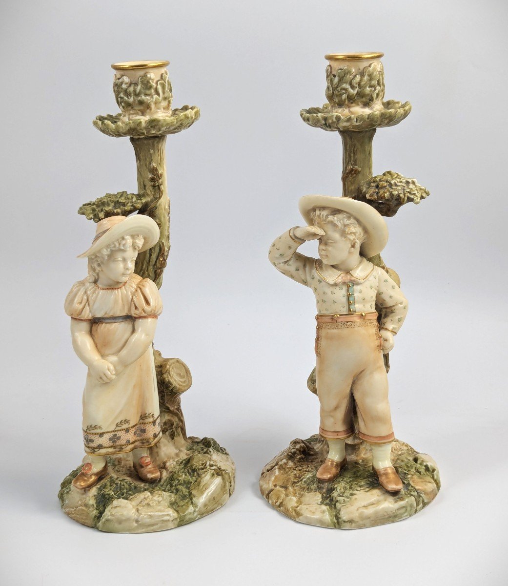 Royal Worcester, Figurines/chandeliers, James Hadley, 1887