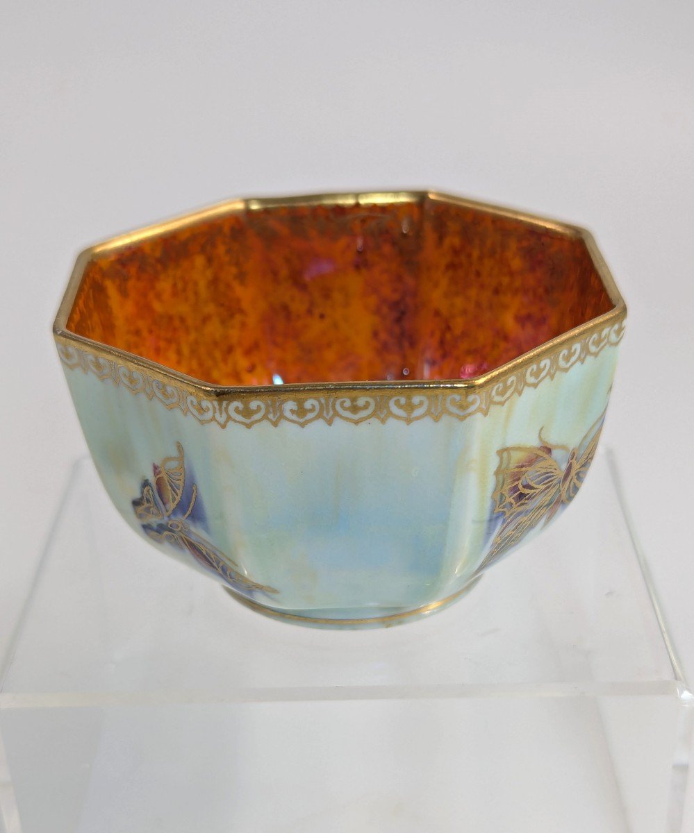 Daisy Makeig-jones Lustre Octagonal  Butterfly Bowl , Wedgwood, C. 1914 -photo-2