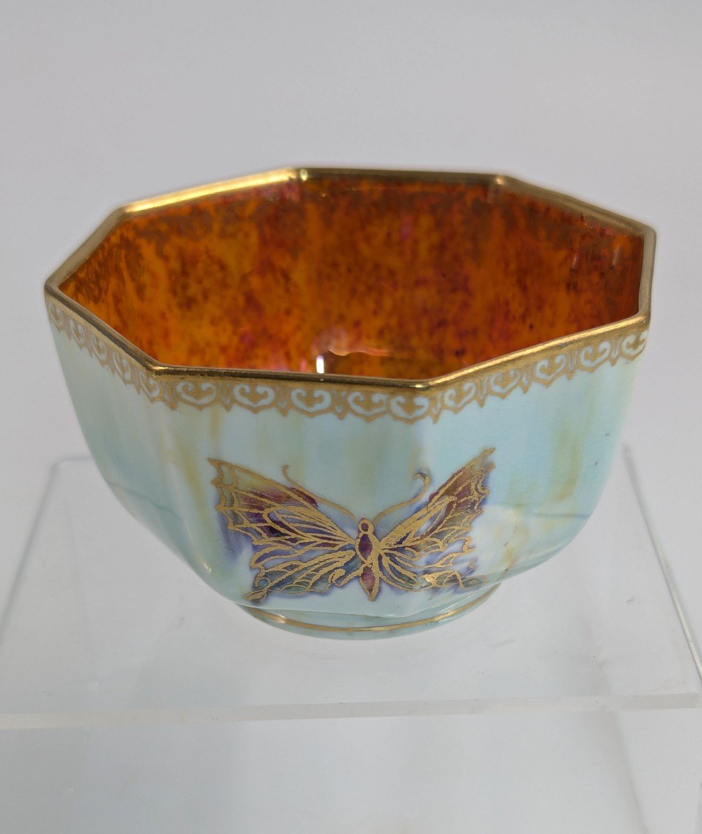 Daisy Makeig-jones Lustre Octagonal  Butterfly Bowl , Wedgwood, C. 1914 -photo-3