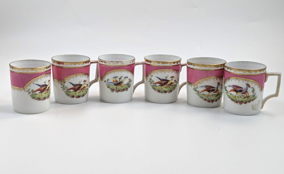 Antique Porcelain Coffee Set By Victoria Austria, C. Early 20th Century-photo-1