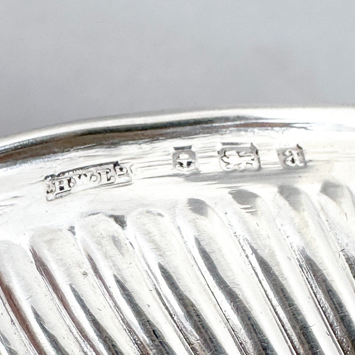 Paire De Sels à Navette En Argent Sterling Doré Avec Cuillères En Coquillage-photo-6