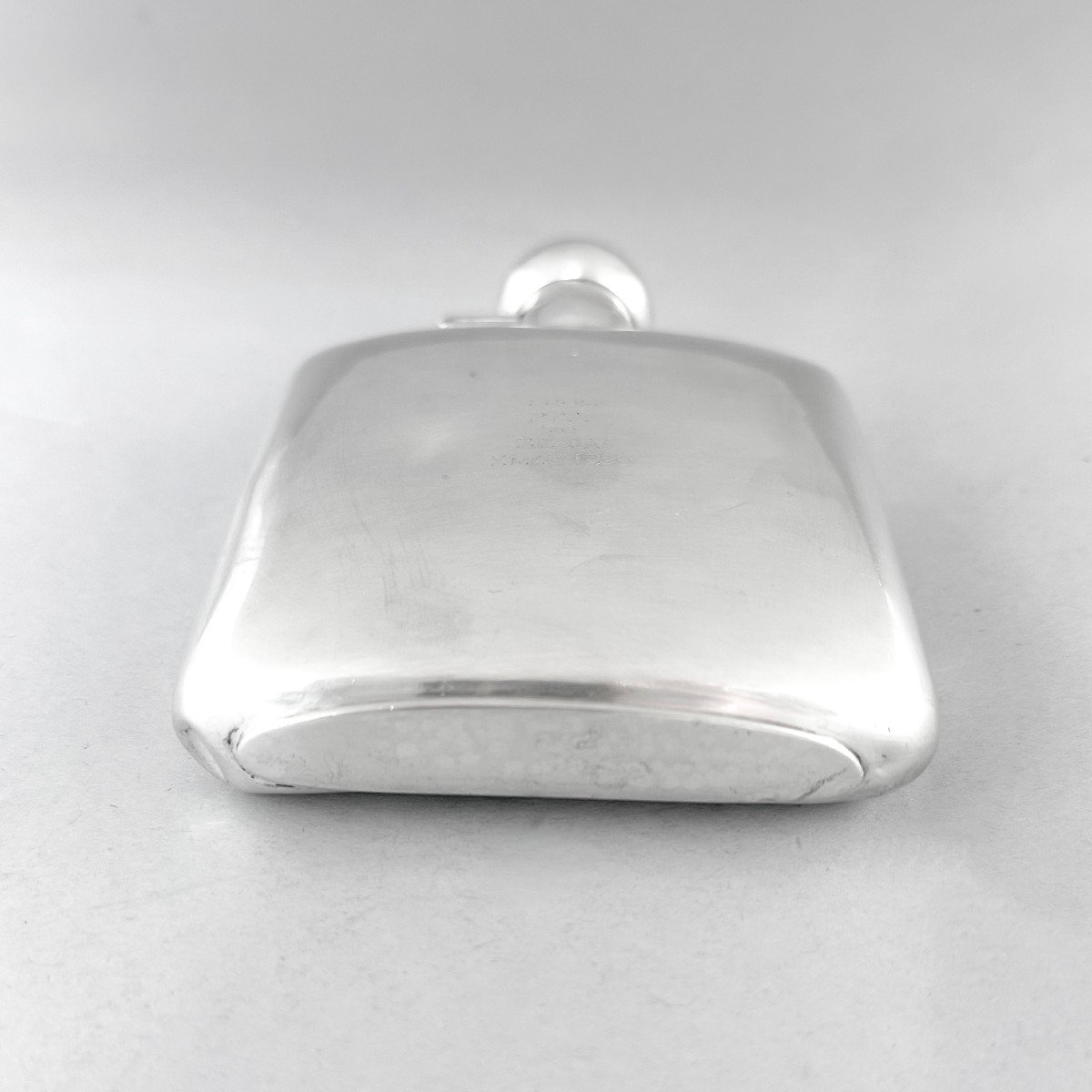 Art Deco Sterling Silver Whisky Hip Flask 150 Ml -photo-3