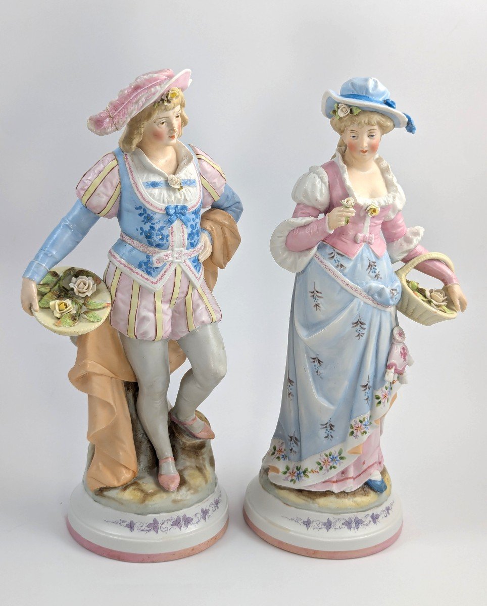 Conta & Boehme Figurines Of Gardeners, Late 19th Century-photo-3