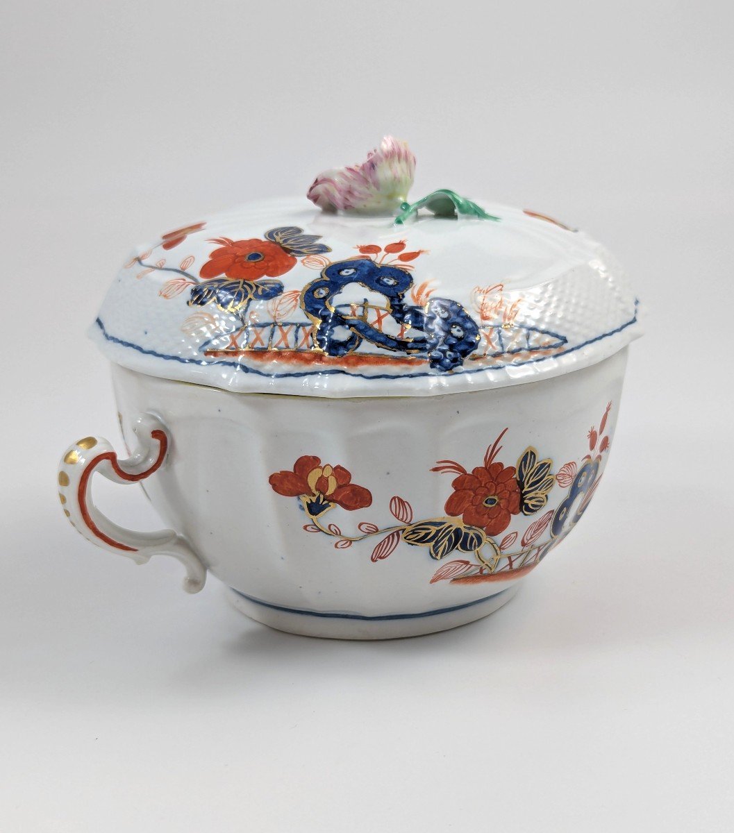 Richard Ginori, Ancienne Et Rare Tasse à Couvercle En Porcelaine, Italie, Vers 1850-photo-3