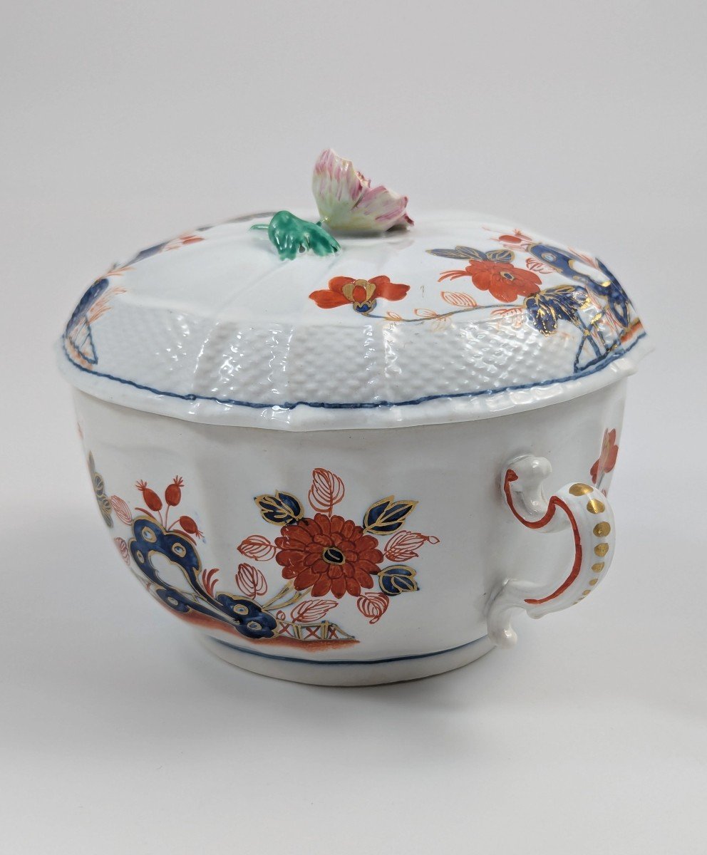 Richard Ginori, Ancienne Et Rare Tasse à Couvercle En Porcelaine, Italie, Vers 1850-photo-1