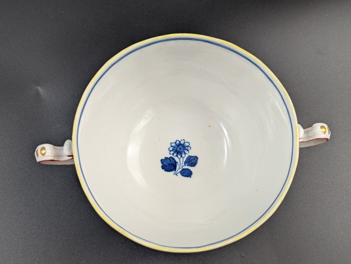 Richard Ginori, Ancienne Et Rare Tasse à Couvercle En Porcelaine, Italie, Vers 1850-photo-4