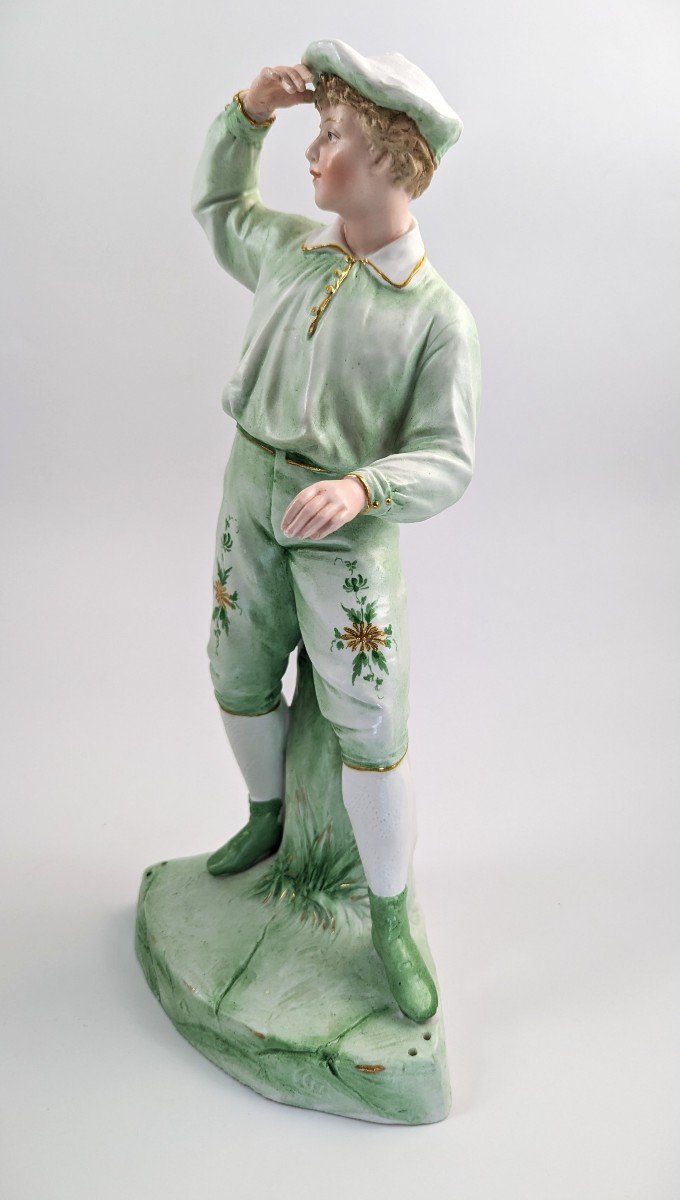 Figurine De Garçon En Porcelaine Gebrüder Heubach, Vers 1885-photo-3