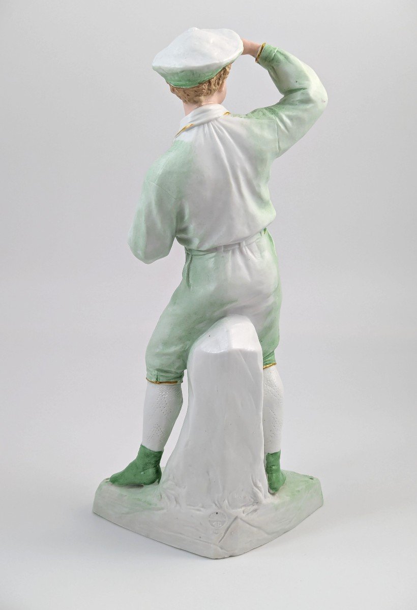 Figurine De Garçon En Porcelaine Gebrüder Heubach, Vers 1885-photo-1