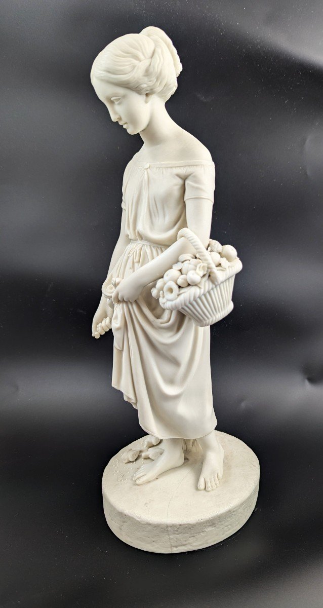 Copeland Parian Porcelain Figurine Of Virginia, C. 1848-photo-2