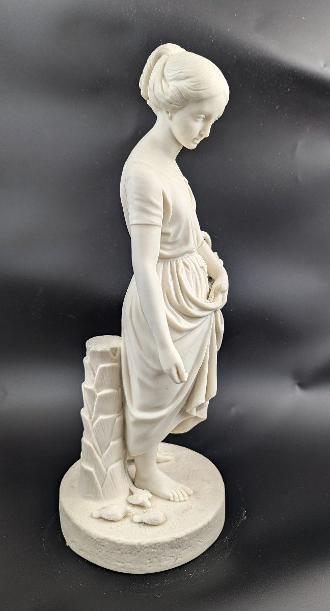 Copeland Parian Porcelain Figurine Of Virginia, C. 1848-photo-1