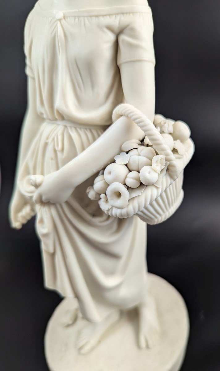 Copeland Parian Porcelain Figurine Of Virginia, C. 1848-photo-3