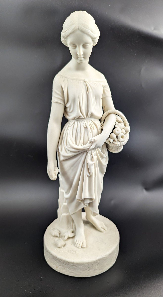 Copeland Parian Porcelain Figurine Of Virginia, C. 1848