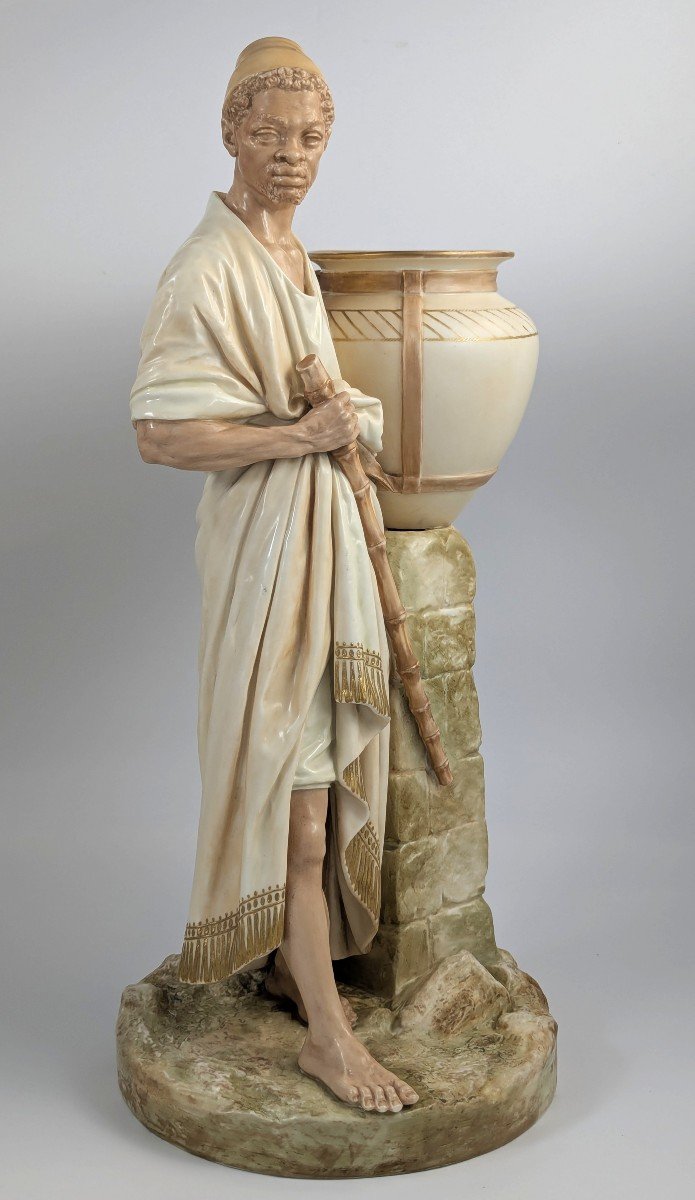 James Hadley, Royal Worcester – Rare, Water Carrier Figurine, 1887-photo-2