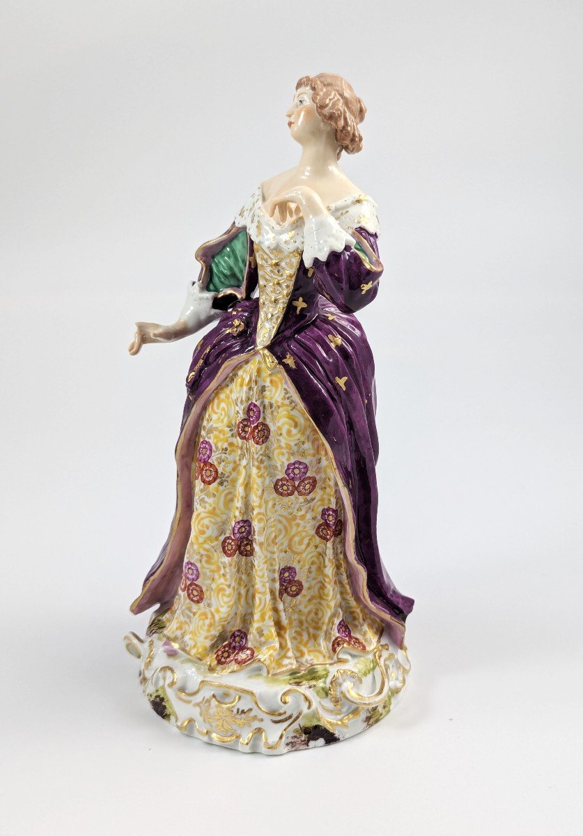 Rare Figurine En Porcelaine Samson, Vers 1850-photo-2