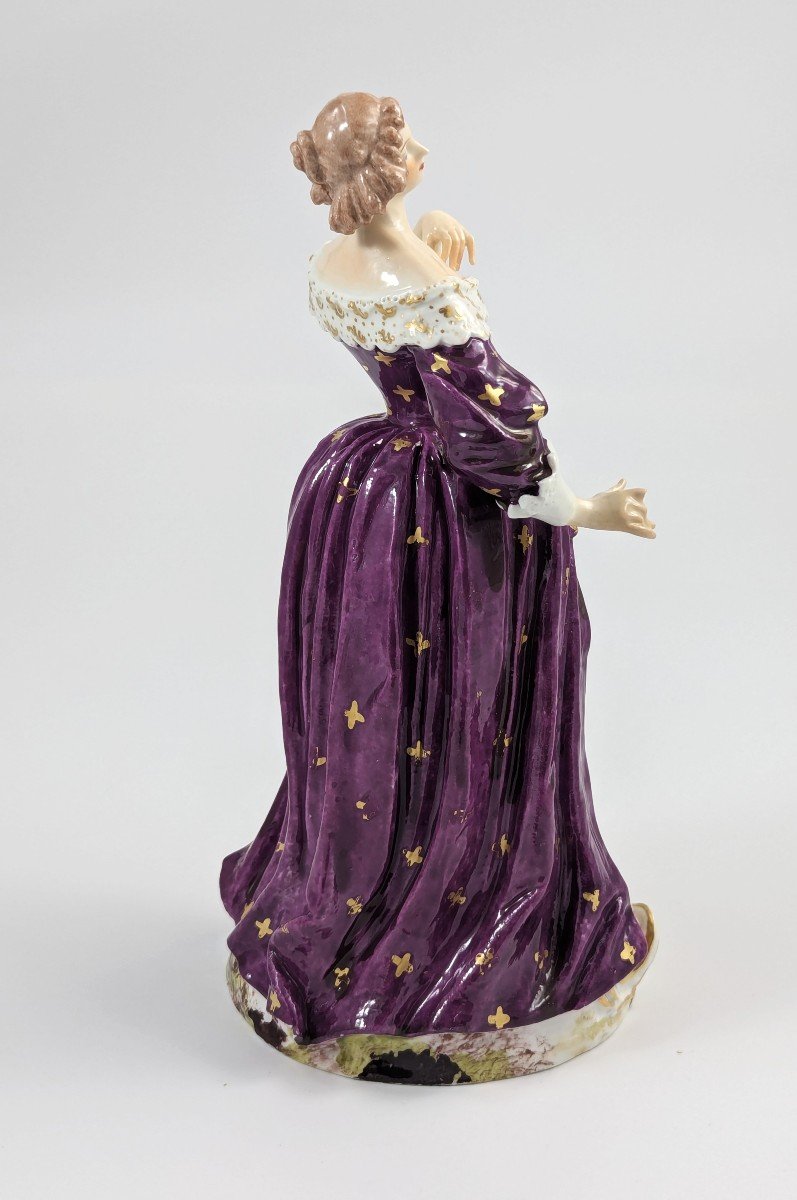 Rare Figurine En Porcelaine Samson, Vers 1850-photo-1