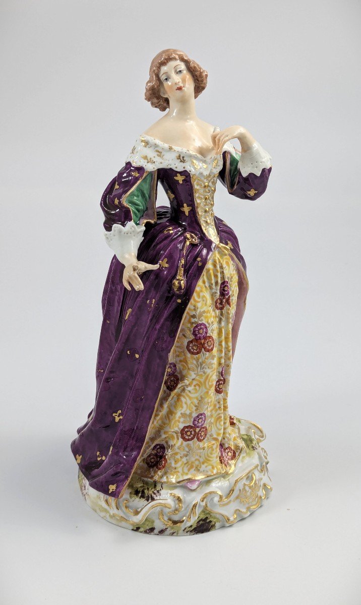 Rare Figurine En Porcelaine Samson, Vers 1850-photo-3