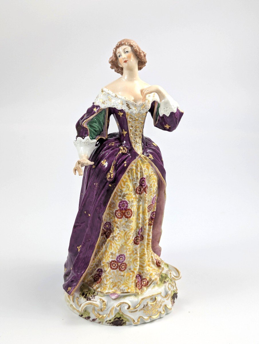 Rare Figurine En Porcelaine Samson, Vers 1850