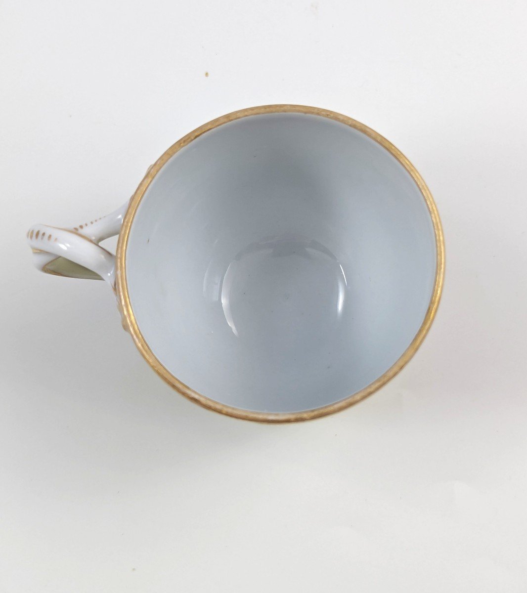 Tasse Et Soucoupe Demitasse En Porcelaine De Meissen, Vers 1815-photo-4