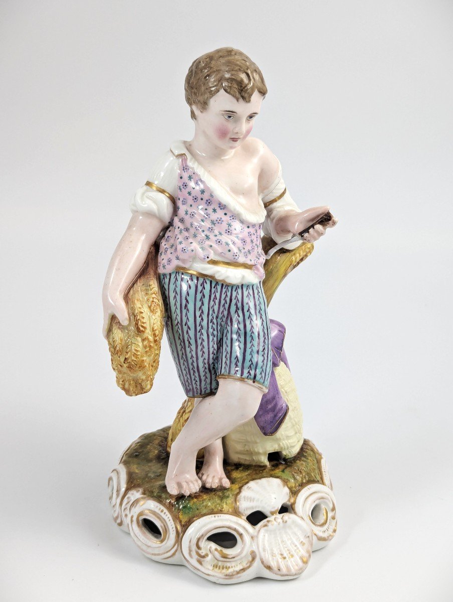 Rare Figurine En Porcelaine De Style Derby, XIXe Siècle.-photo-2