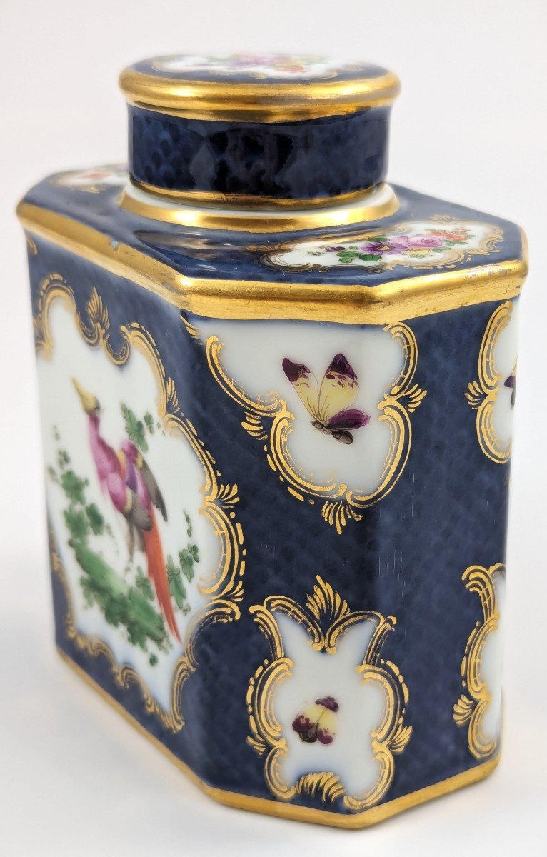 Antique And Rare Porcelain Tea Caddy, Samson, France, 1890-photo-2