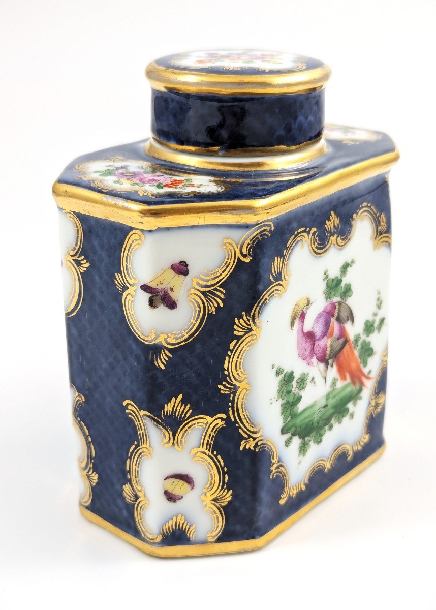 Antique And Rare Porcelain Tea Caddy, Samson, France, 1890-photo-4