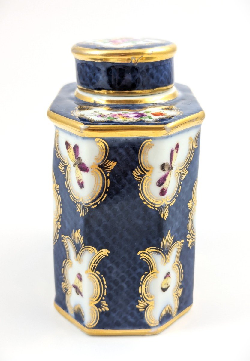 Antique And Rare Porcelain Tea Caddy, Samson, France, 1890-photo-2