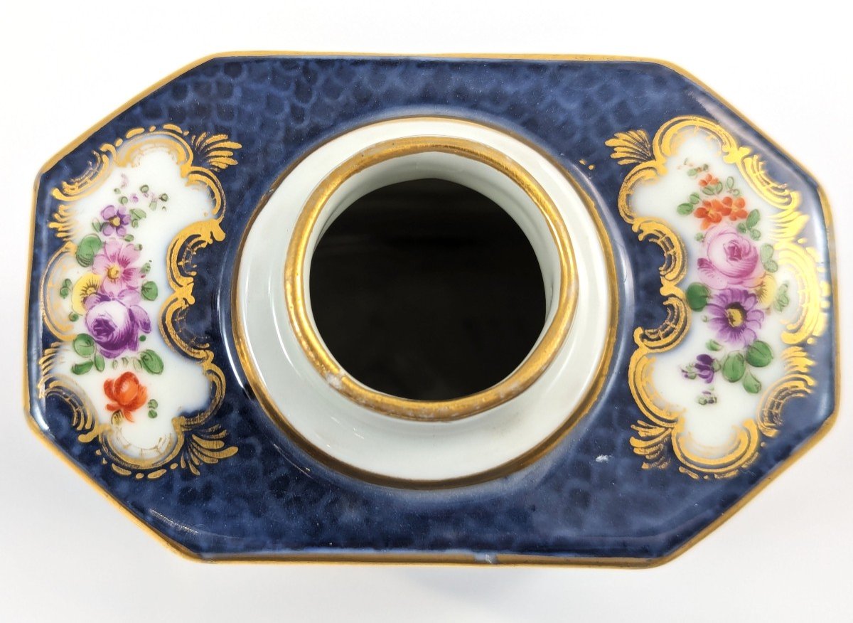 Boîte à Thé Ancienne Et Rare En Porcelaine, Samson, France, 1890-photo-4