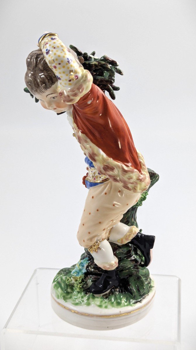 Figurine Antique En Porcelaine De Derby, « Hiver », Vers 1760-photo-2