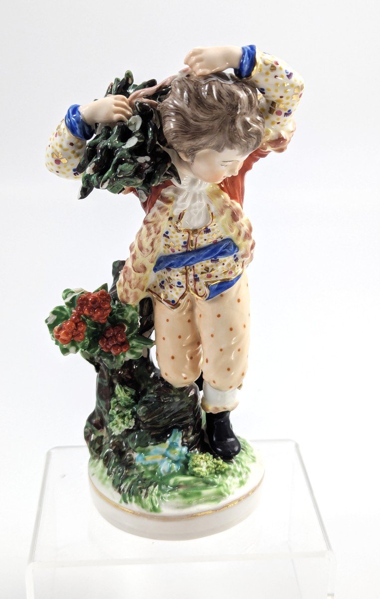 Figurine Antique En Porcelaine De Derby, « Hiver », Vers 1760-photo-3